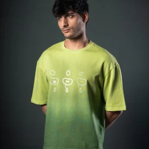 Green Ombre Print T-Shirt 100% Cotton