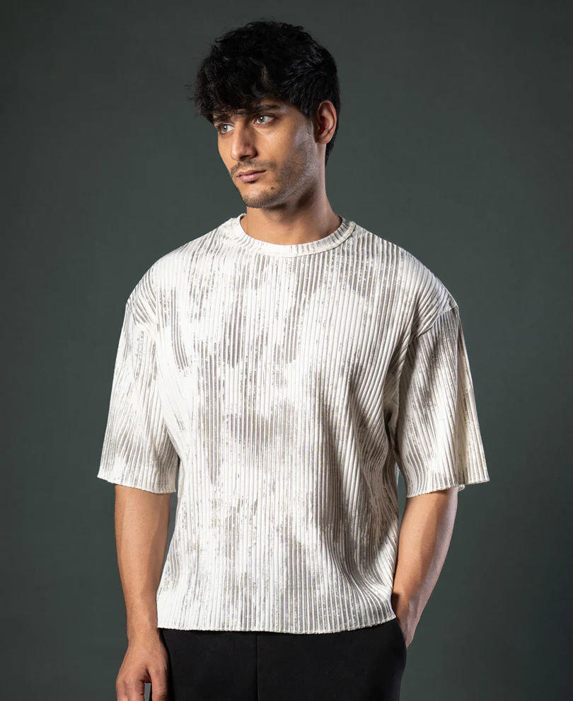 T-Shirt Off-White Printed Structure Stripe T-Shirt